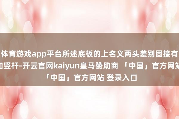 体育游戏app平台所述底板的上名义两头差别固接有第一竖板和竖杆-开云官网kaiyun皇马赞助商 「中国」官方网站 登录入口